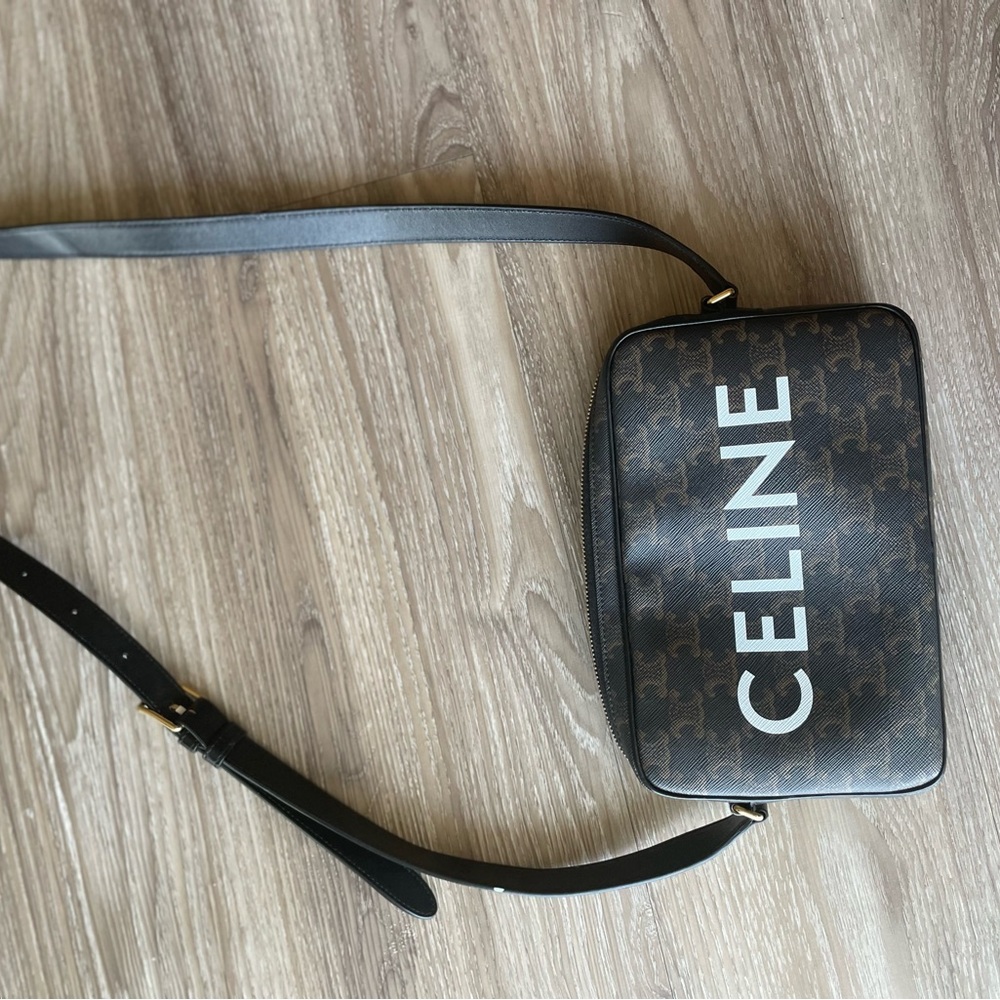 Celine Black and Brown Crossbody Bag
